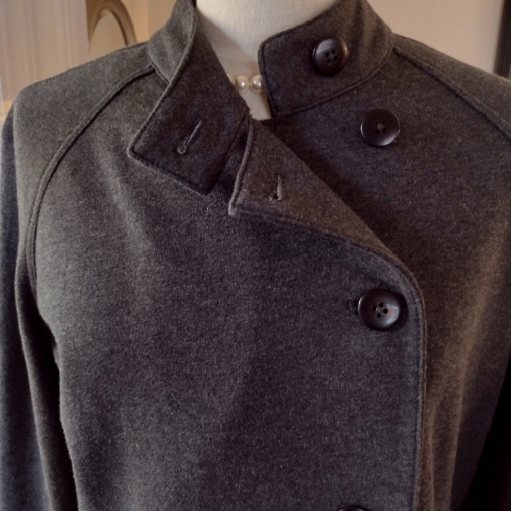 Old Navy grey knit moto jacket size L